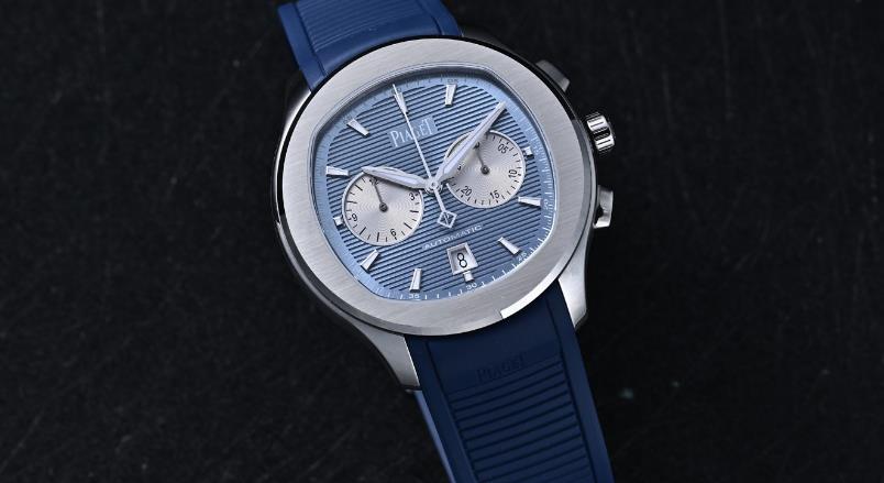 丰富色彩美学伯爵Polo Chronograph浅岩蓝计时码表（图）